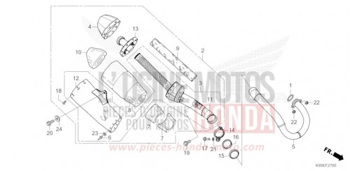 EXHAUST MUFFLER CRF250RXN de 2022